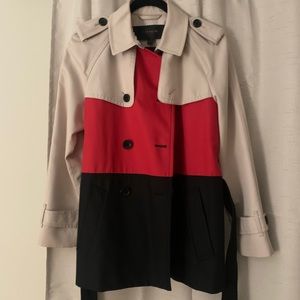 Coach color block trench coat